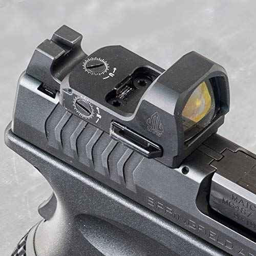 UTG OP3 Micro SL, Red 4.0 MOA Single Dot, Side Loading, Black