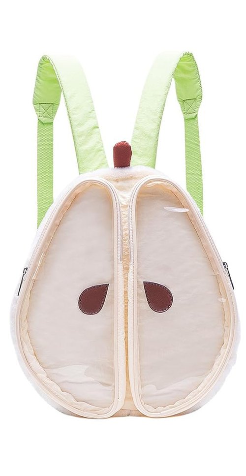 VVRPWASSLY Cute Pear Shape Ita Bag Anime Cosplay Daypack Large Capacity Kawaii Backpack for Women (Green, Large)