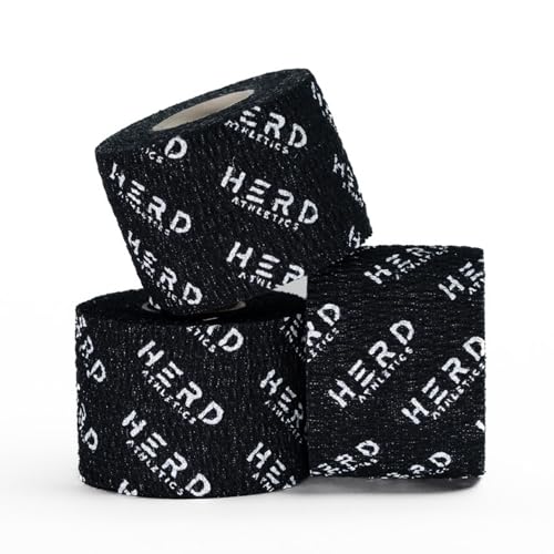 Black Premium 3 Pack Athletic Thumb Tape for Weightlifting & Cross Training