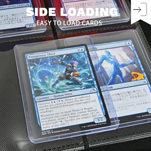 Sky Blue 4-Pocket Toploader Binder for 128 3x4 Rigid Trading Cards