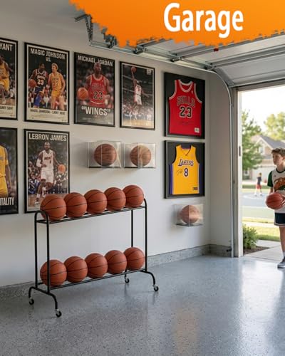 EXTCCT Tilt Basketball Shooting Rack with Rolling Ball Storage Cart - 1 PC
