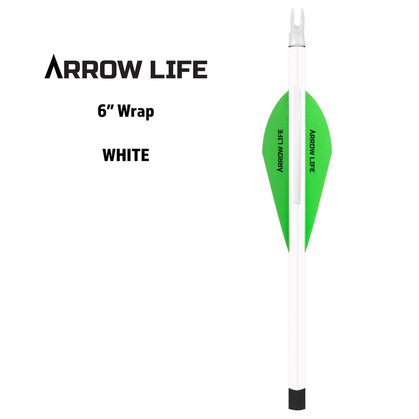 6" Arrow Life Arrow Wraps 12 Pack White 1" Width