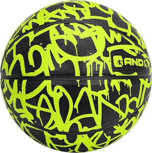 Rubber Basketball 27.5 Inch Indoor Outdoor Game Ready Graffiti Design