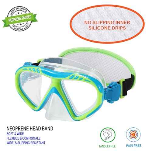 Toddler Swim Goggles Nose Cover,Kids Goggles No Hair Pull,Anti Fog Children Swimming Mask