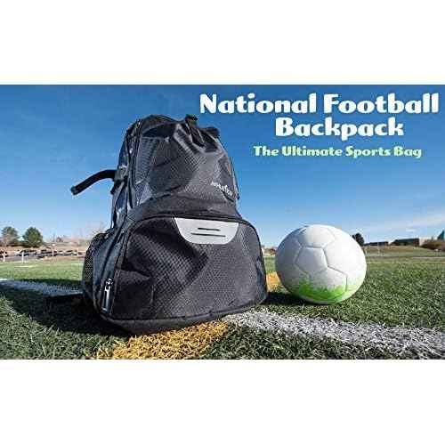 Athletico National Soccer Bag - Backpack for Soccer, Basketball & Football Includes Separate Cleat and Ball Holder
