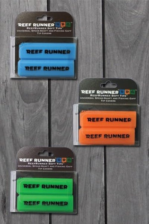 Reef Runner Soft Tips Blue - 2 Pack Replacement Tips for Spearfishing and Freediving | Durable, Comfortable, and Eco-Friendly
