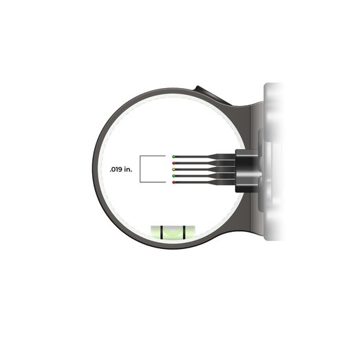 TRUGLO Storm 0.019 TFO 5 Pin Ambidextrous Black Bow Sight with Rheostat Light (TG3015B)