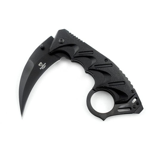 Snake Eye Tactical Everyday Carry Assist Style Folding Pocket Knife EDC (Black)