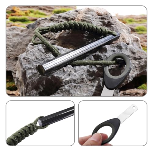 Ferro Rod Fire Starter Kit with Paracord Handle - 6 Inch Survival Tool - Variation 1
