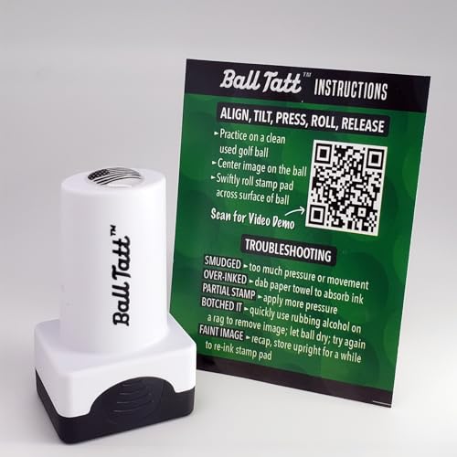 Golf Ball Stamp Self-Inking Marker - USA Flag Variation, Waterproof, Quick-Dry