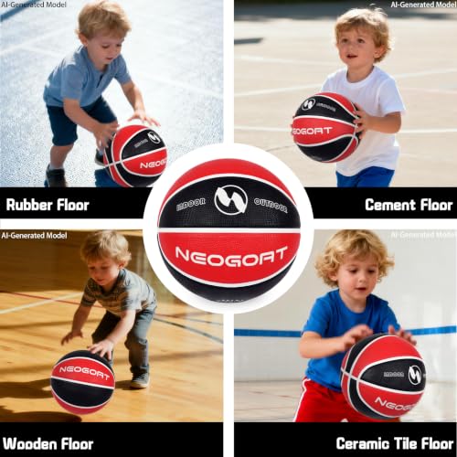 Kids Basketball Size 3 - Toddler Youth Rubber Ball for Indoor & Outdoor Play