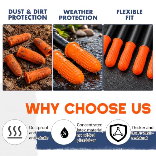 80 Pcs Latex Dust Covers for Equipment - Orange, Stretchable Protective Covers