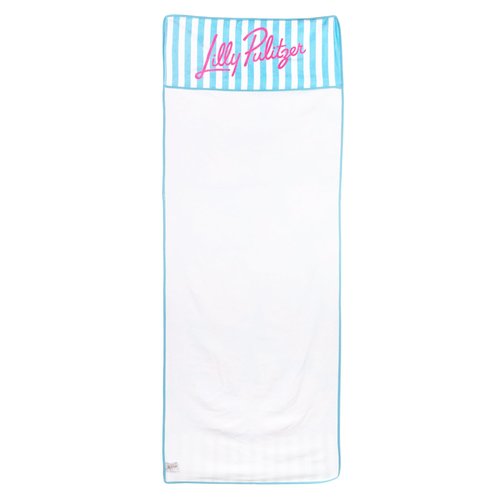 Lilly Pulitzer Cotton Beach Chaise Lounge Towel, Plush Chair Cover 30" x 81.75" Pool Towel (Royal Coral)