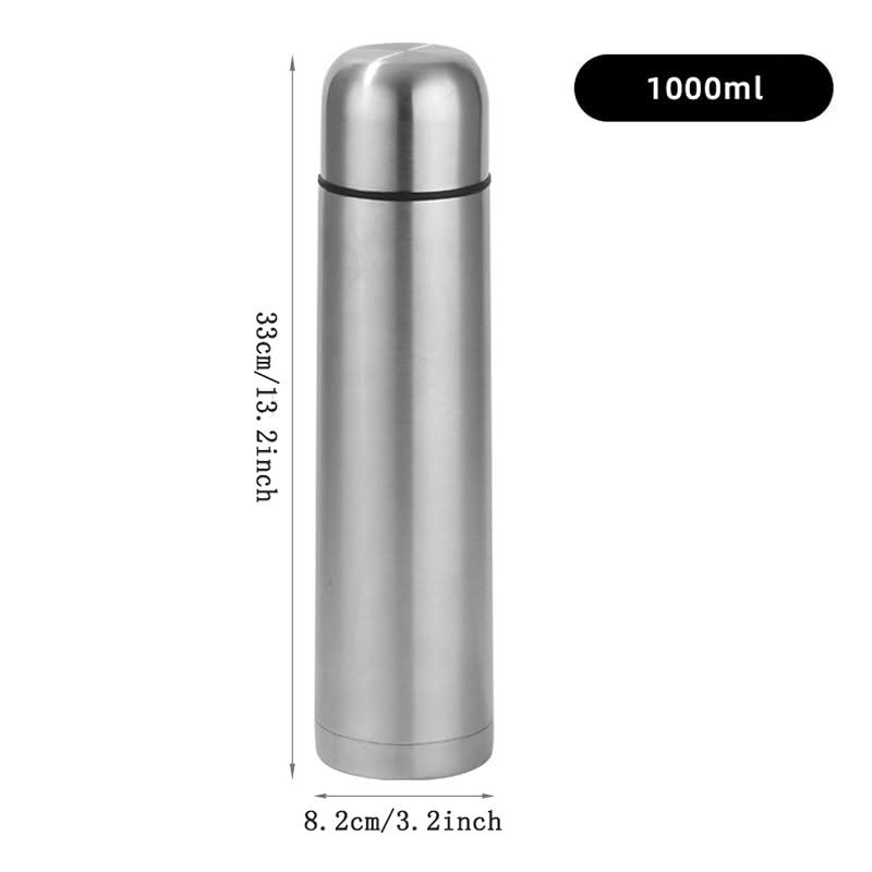 33 Oz Insulated Stainless Steel Water Bottle with Cup – Double Wall Vacuum Flask
