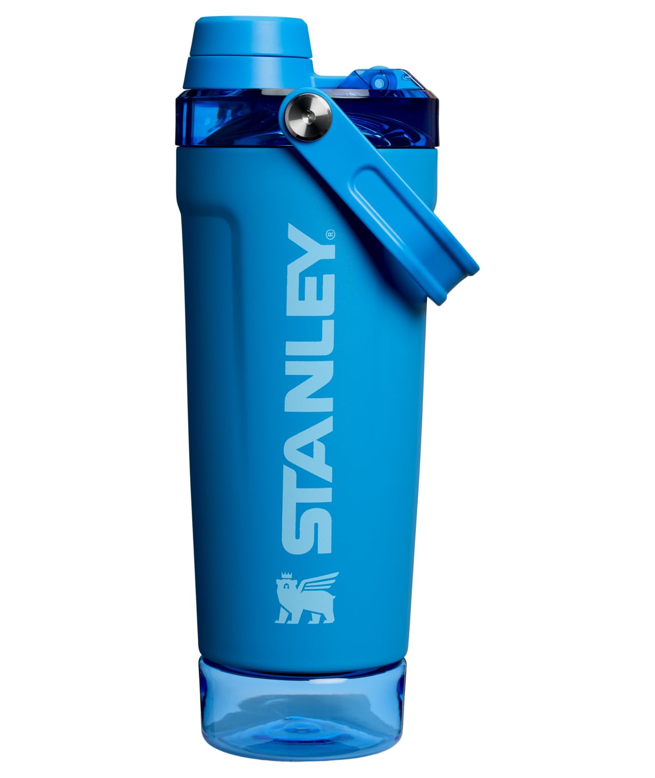 STANLEY Vitalize Shaker Bottle 20 oz | Leakproof Insulated Stainless Steel Shaker Cup | Base Storage and Twist On Fast Flow Lid | Protein Shakes and Pre Workout Powder | BPA-Free | Sage Grey