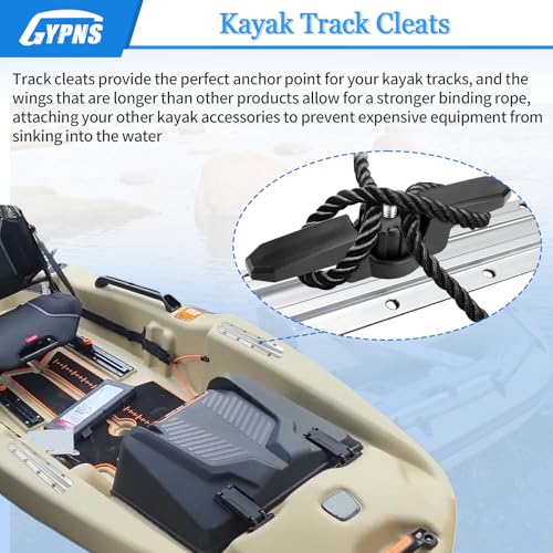 Kayak Track Mount Anchor Cleat 2 Pack - Easy Rope Tying Watercraft Accessory