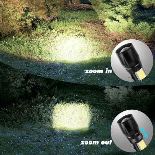 KunHe 6 Pack USB Rechargeable Mini Small LED Flashlights Bulk Camping Lantern Flashlight Bright High Lumens EDC Flash Light Stocking Stuffers