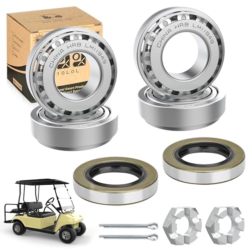Golf Cart Front Wheel Hub Bearings & Oil Seals Kit for Club Car 1982-2002
