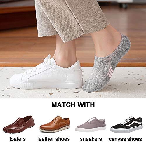 Gonii Women's No Show Athletic Ankle Socks - Cushioned Running Low Cut, 8-10 / 5 Pairs, Quotidian Colors