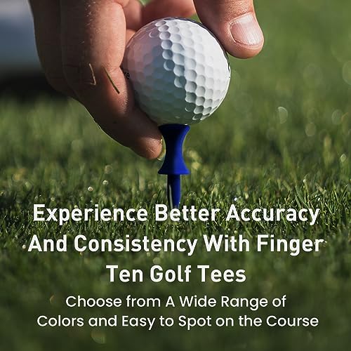 Plastic Golf Castle Tees 1 1/2 Inch Blue - 100 Pack, Durable & Highly Visible