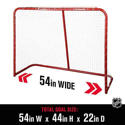 Franklin Sports Youth Street Hockey Net - Indoor Outdoor Steel Hockey Goal for Kids Roller Street - 54" Inches