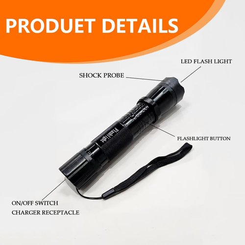 Gootatic Voltguard V95 Stun Torch – Light the Way, Gootatic Stun Flashlight, Rechargeable Tactical Flashlight, High Intensity, Long Lasting, Concealed Technology, for Night Walks, Outdoor Use (1PC)