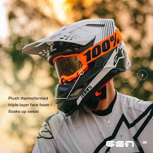 100% Accuri 2 Goggles - Eyewear for Motocross & Mountain Biking - Goggles for Dirt Bikes, Motorcycles & Bike Sports