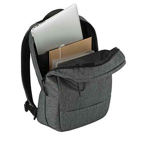 Incase Compact City Backpack ? 18L Everyday Travel Tech Backpack and Laptop Bag for Work or School ? Three Pockets, 16¡± Padded Laptop Sleeve, Quick Access Pocket ? Heather Black