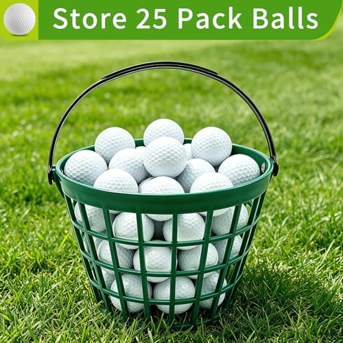 3 Pack Golf Ball Baskets - Portable Plastic Ball Containers for Golf Practice