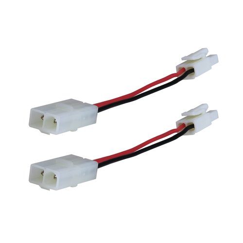 Tenergy 2 Pack Charger Adapter for Airsoft Gun Battery Pack, One Side Large Female to Mini Male Tamiya Connector