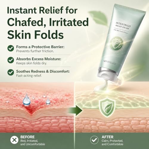 JCKJHUMIN Anti-Chafing Cream for Skin Folds & Inner Thighs 2 Pack (2 oz Tubes)