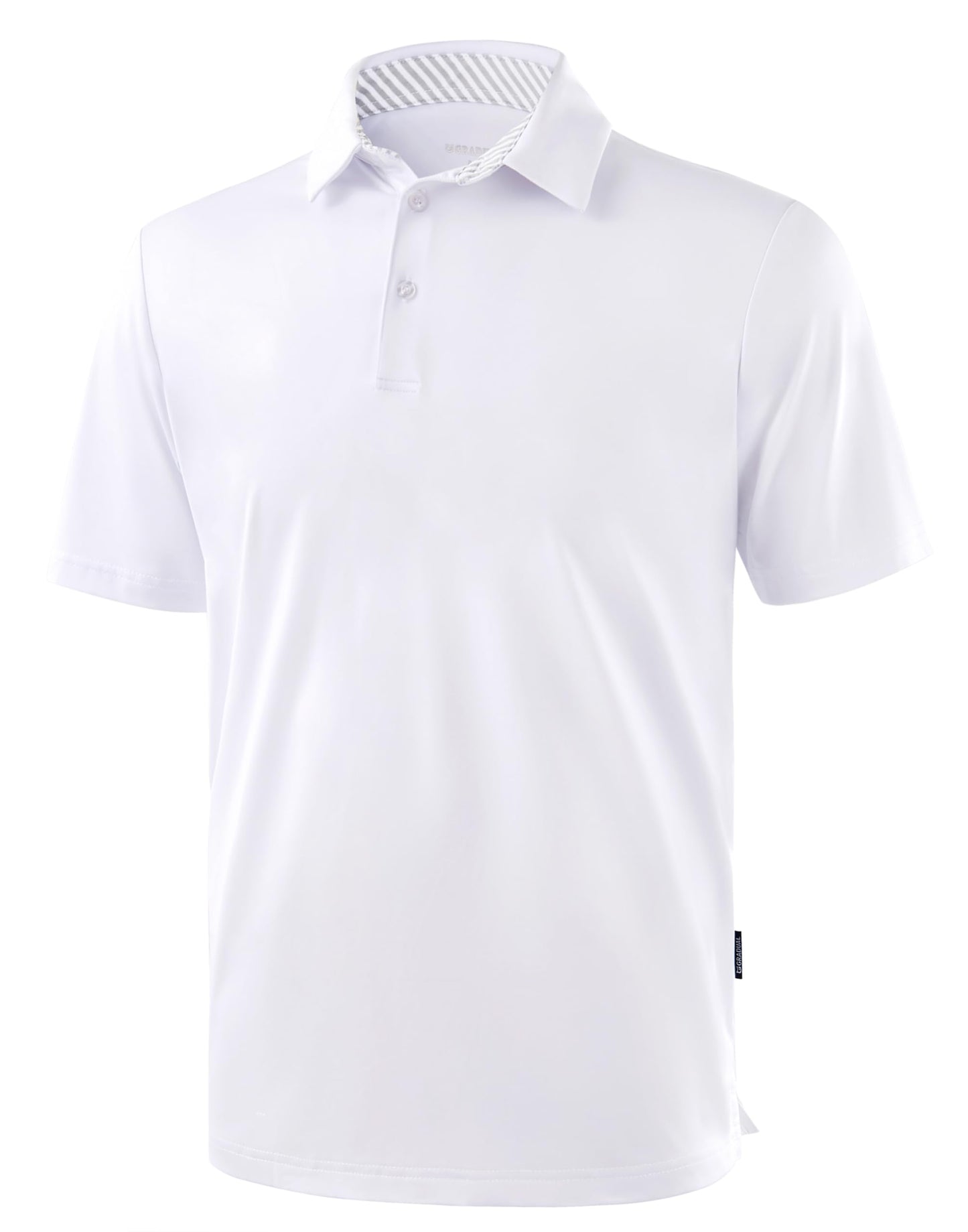 Golf Shirts Heather Polo Short Sleeve Dry Fit Lightweight Moisture Wicking Collared Shirts Casual Athletic Business (White, XL)