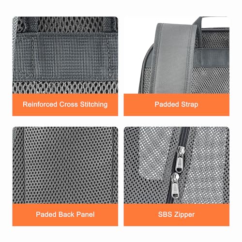 Grey 30L Heavy Duty Mesh Backpack Large Capacity Beach Bag