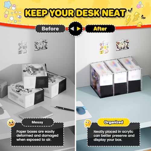 2 Pack Acrylic ETB Protector Case for Elite Trainer Box - Dustproof Waterproof Display