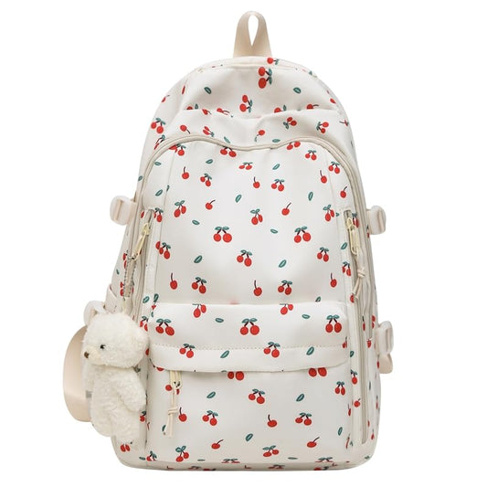 jingyuKJ Coquette Cherry Backpack - Cute Aesthetic Backpack Kawaii Daypack (A02 Cherry)