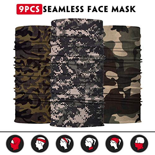 B-Camo Neck Gaiter for Men and Women Headwear Face Covering Mask - Seamless Versatile Balaclava