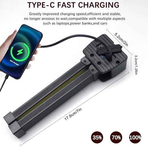 Gym Light for Posing, 7th Dimming and 180 Degree Swivel Folding Posing Light for Gym Lighting, Handheld USB Rechargeable Battery Gym Light (1)