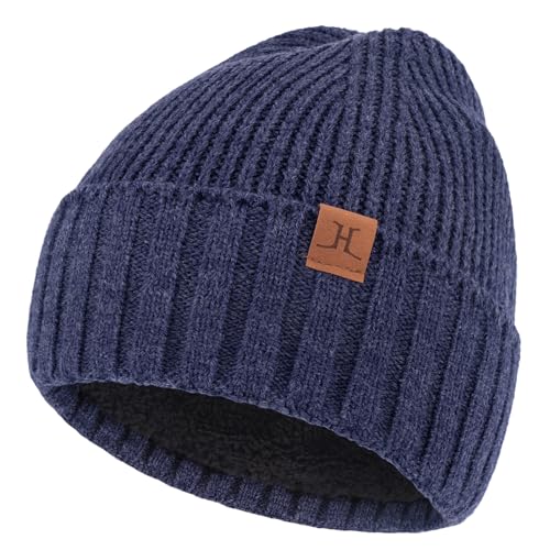 FZ FANTASTIC ZONE Mens Winter Beanie Hats for Men Warm Ribbed Knit Hat Ski Snow Skull Caps with Fleece Lined Mens Gifts