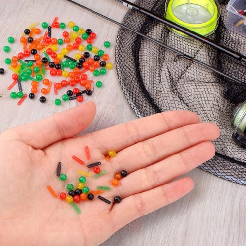 Multicolor Fishing Bobber Stops and Beads Set – 150 Pieces for Depth Control
