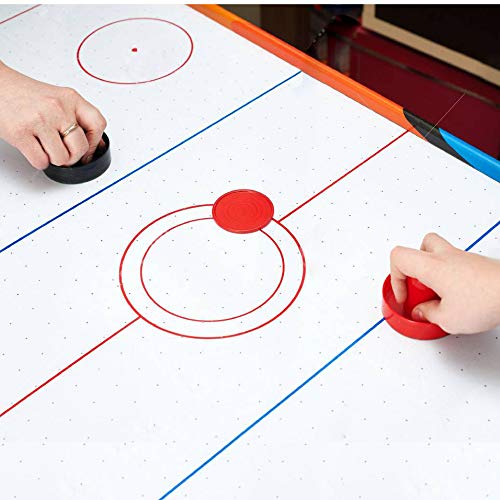 Coopay Air Hockey Pushers and Pucks, Air Hockey Paddles, Goal Handles Paddles Replacement Accessories for Game Tables (4 Striker, 8 Red Puck Pack)