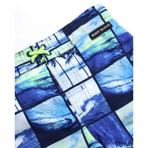 Body Glove Boys Swim Set - Boys Swim Trunks with Rash Guard UPF50+ 2 Piece Bathing Suits with Shorts Swimsuit Set (Size 4-12)
