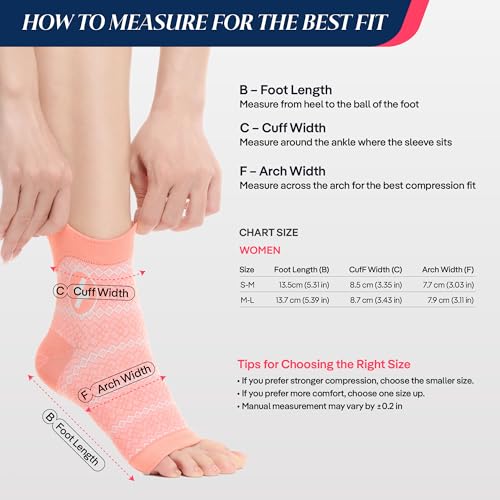 CoolMate Compression Ankle Socks for Women Small-Medium Coral Pink Toeless Support Sleeve