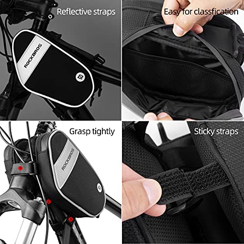 Waterproof Bike Frame Bag with Phone Mount and Large Storage Capacity