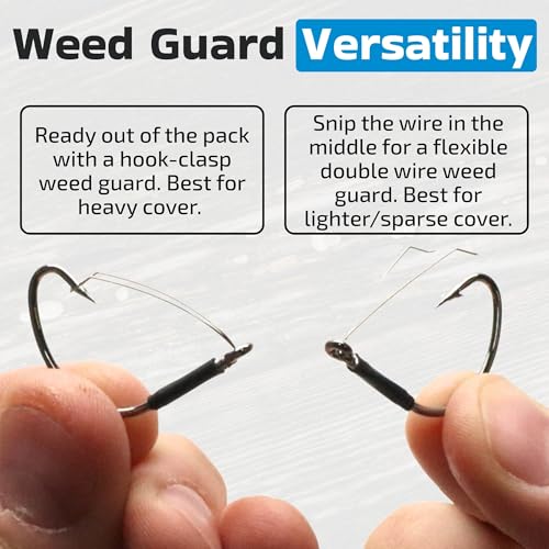 25 Pack Razor Series Wacky Weedless Bass Fishing Hooks - Size 1