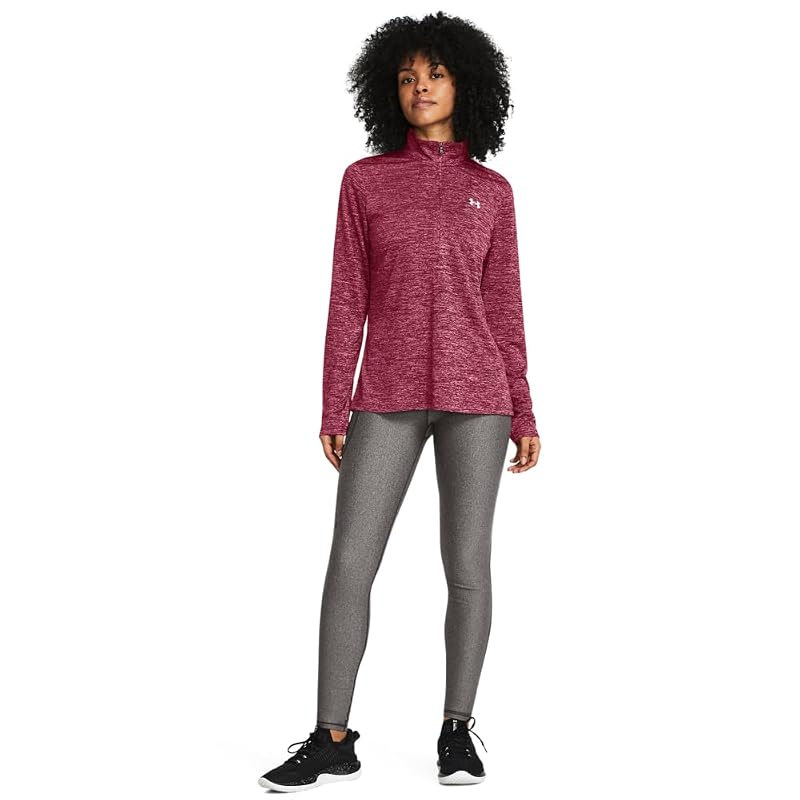 Under Armour Women’s HeatGear Armour High-Waisted Pocketed Leggings - Charcoal Light Heather / Black+Medium