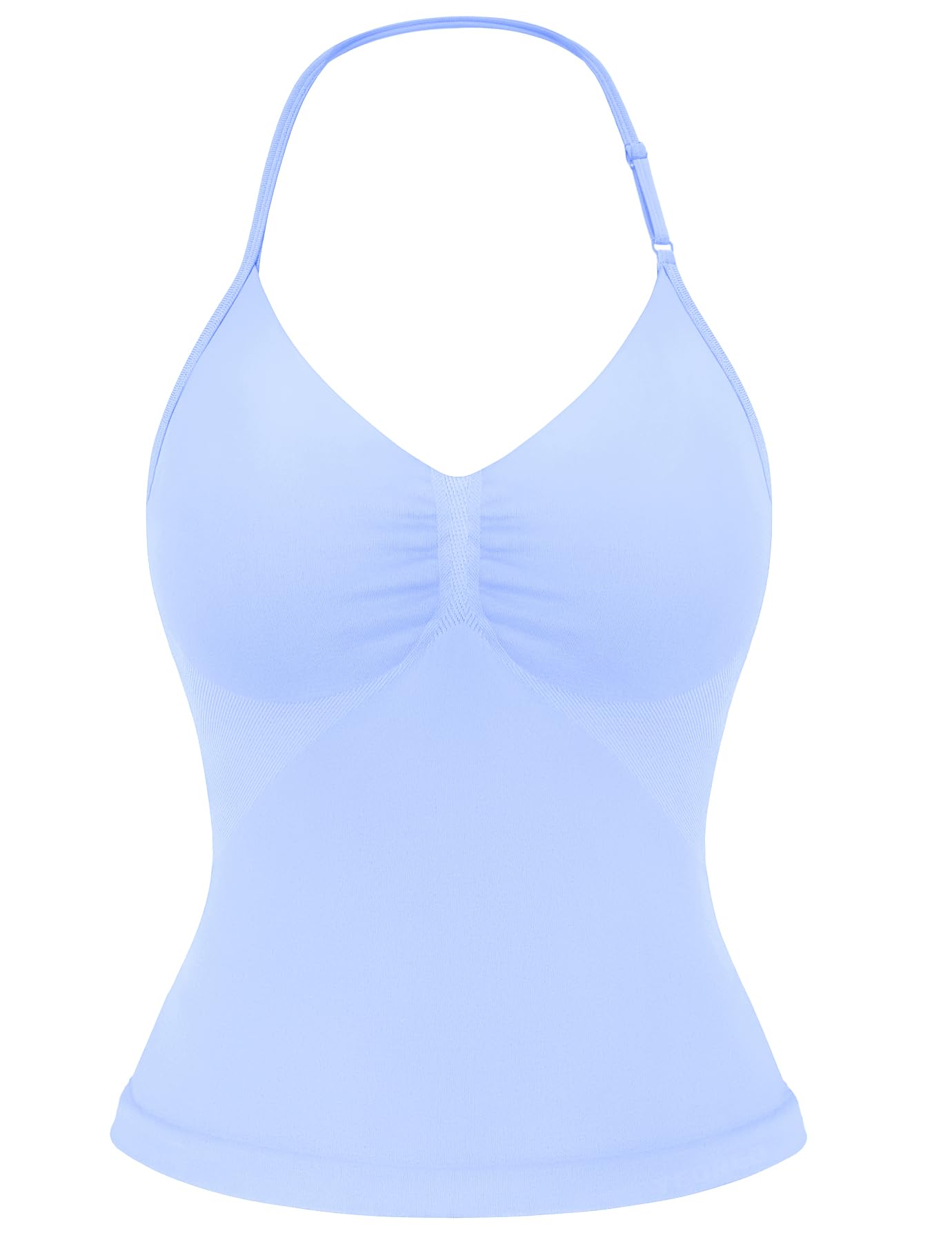 YEOREO SoftHue Impact Longline Strappy Top Women's Halter Workout Tank Tops Backless Gym Longline with Adjustable Strap