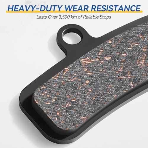 AGPTEK Bike Brake Pads, High-Performance Bicycle Brake Pad, 4 Pairs Mountain Bike Pad for Shimano/Tektro/TRP, Work Ebike/Mountain & Road Bike