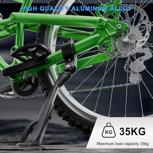 Bike Kickstand for 26-29 Inch Mountain, Road, and E-Bikes - Adjustable Aluminum