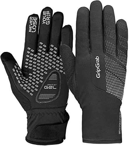 Waterproof Winter Cycling Gloves - Windproof Thermal Padded, XX-Large, Black