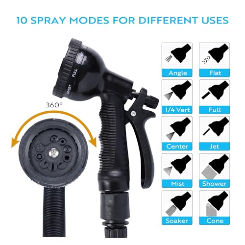 8L Portable Camping Shower with 10 Spray Modes - Handheld Outdoor Rinse